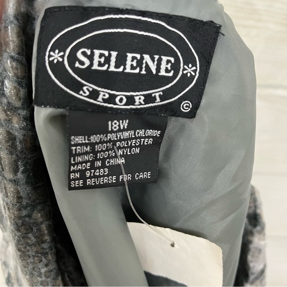 Selene Sport Gray Faux Reptile Zipper Lined Jacket - Picture 9 of 11